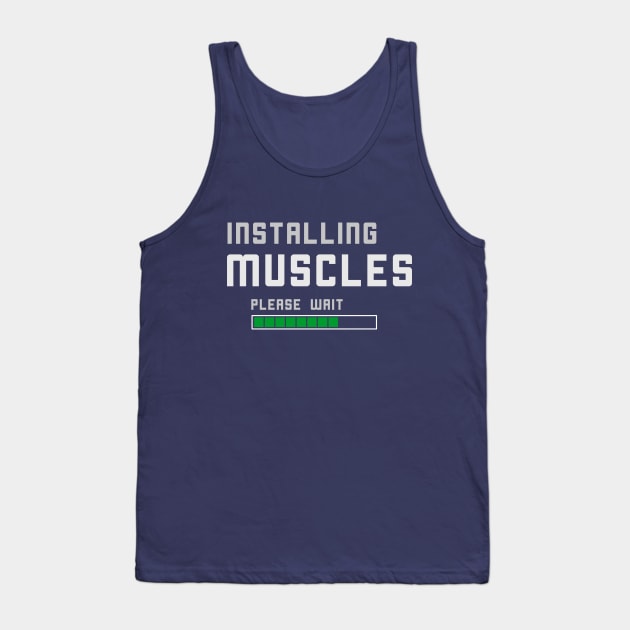 Funny Gym Muscle T-Shirt Tank Top by happinessinatee